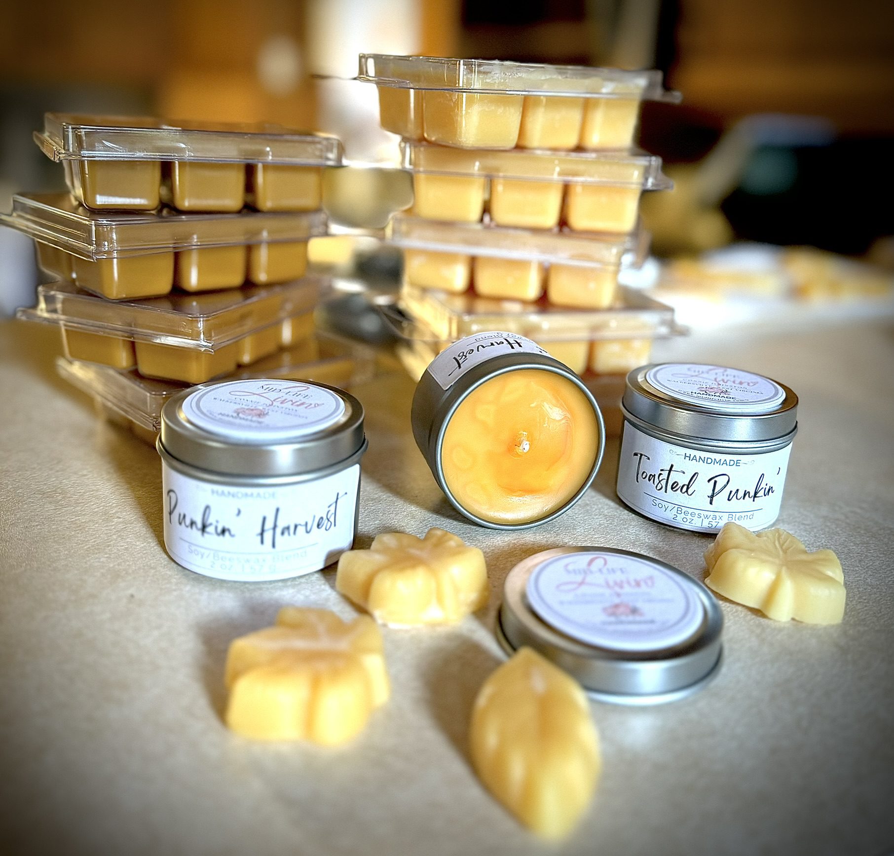 Punkin' Harvest and Toasted Punkin' 2oz tins and wax melts